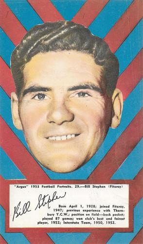 1953 Argus Football Portraits #29 Bill Stephen Front
